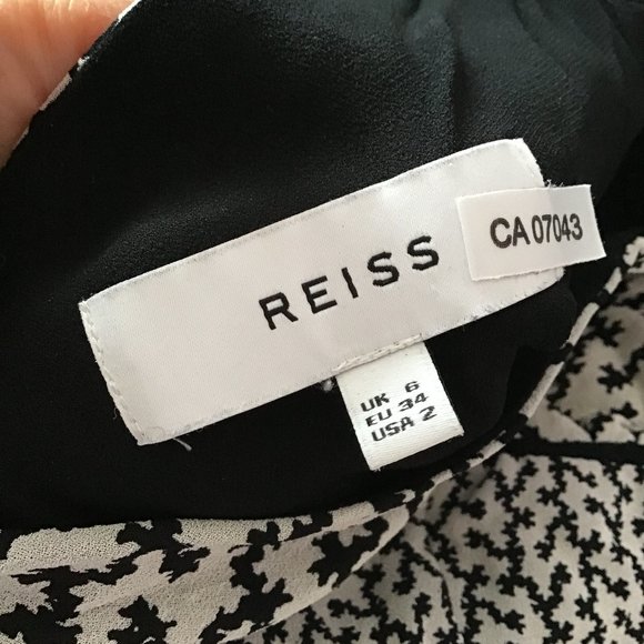Reiss Mixed Black and White Pattern Halter Romper - Picture 5 of 10